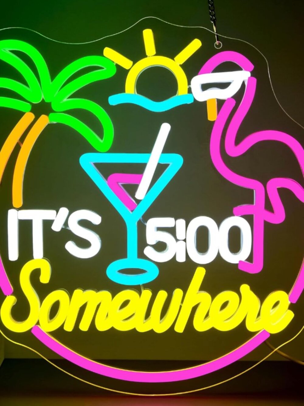 UO Its 5 O'clock Somewhere Neon Sign